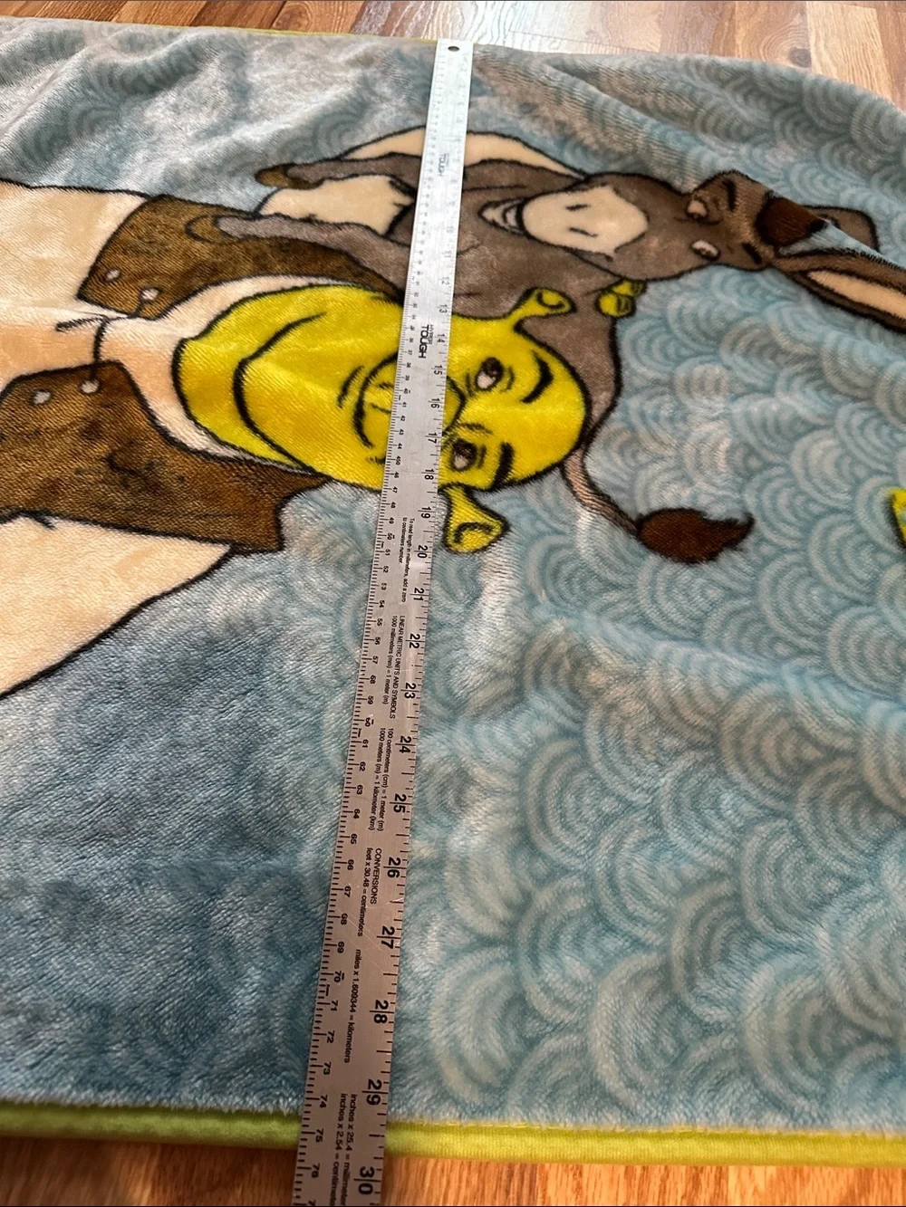 Shrek Plush Fleece Throw Blanket - Blue/Green